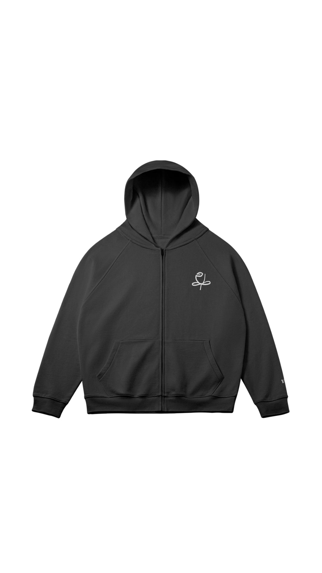 Midnight Rosette Zip Hoodie
