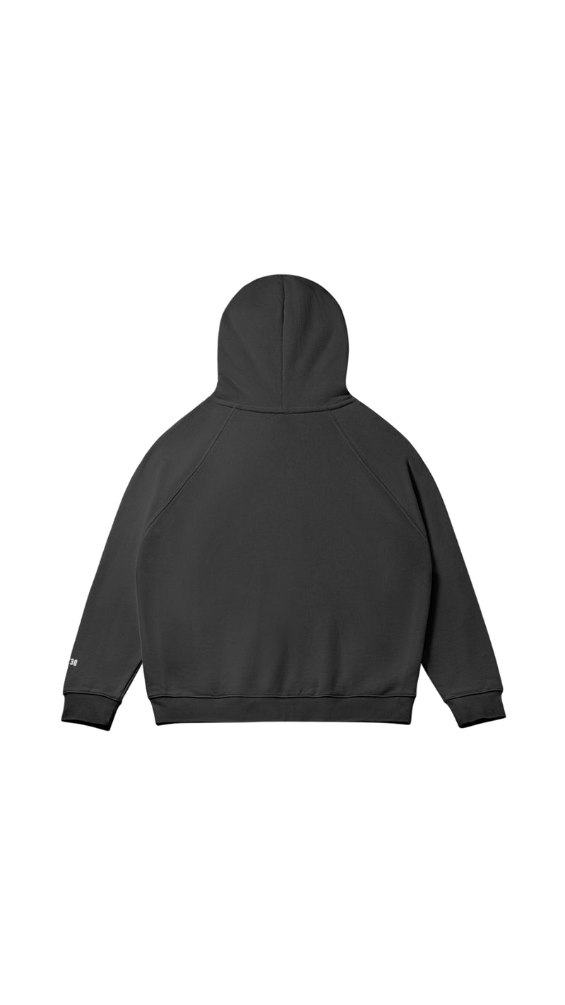 Midnight Rosette Zip Hoodie