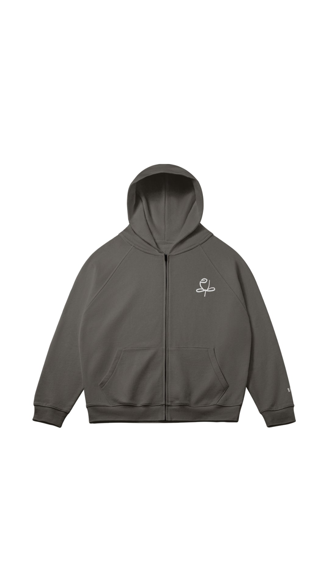 Midnight Rosette Zip Hoodie