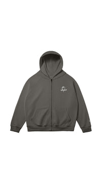 Midnight Rosette Zip Hoodie