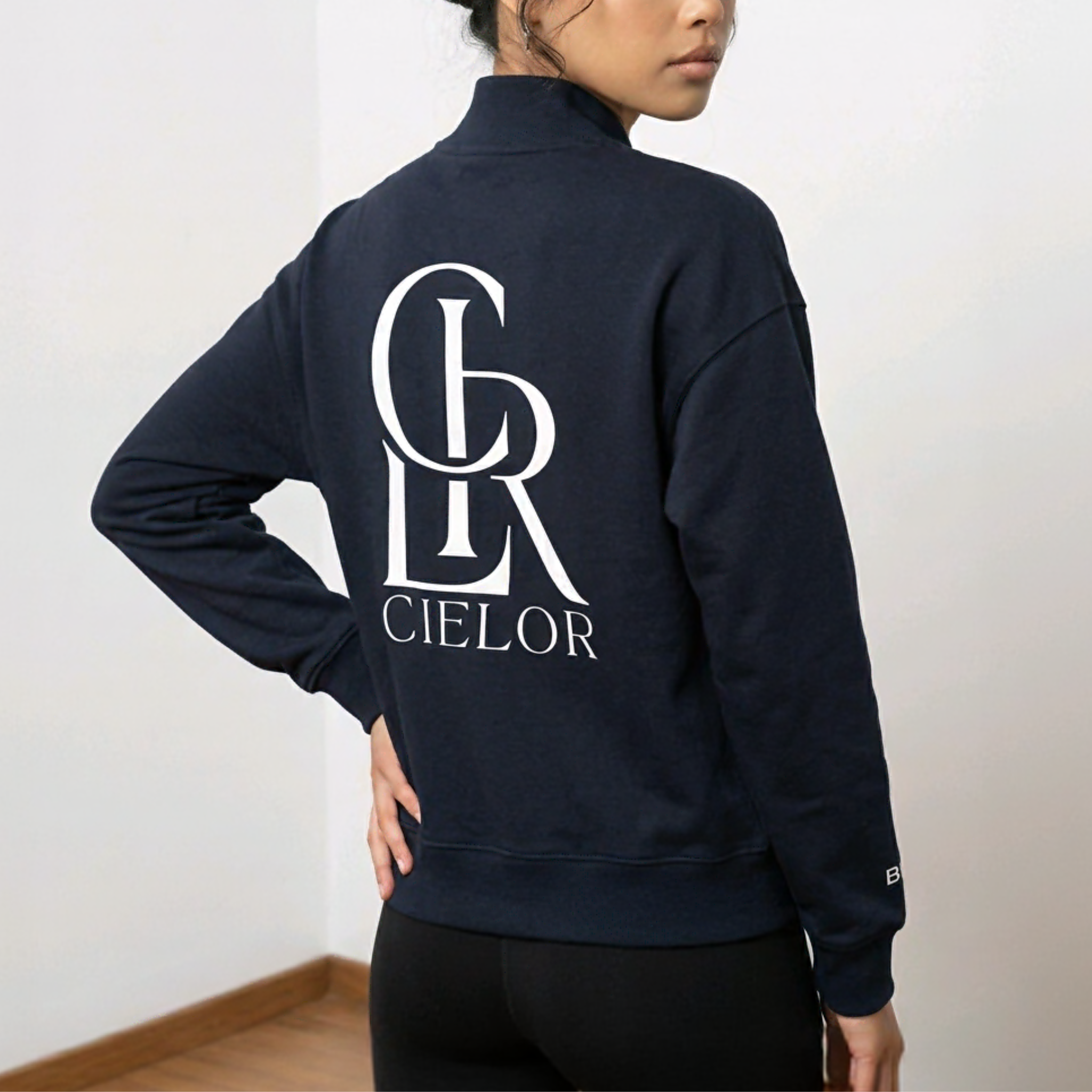 CLR Monogram Half- Zip (Deep Blue)