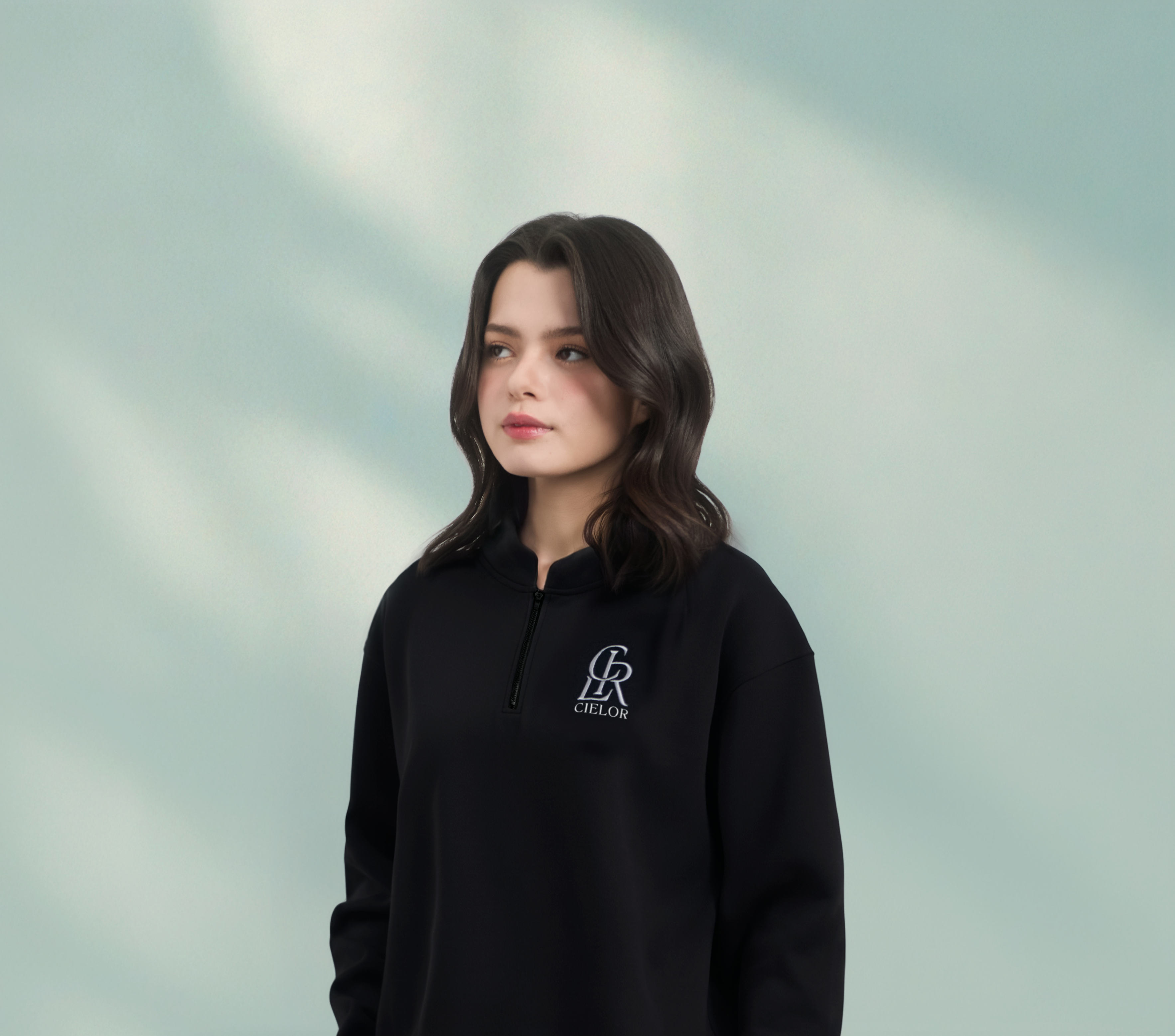 CLR Monogram Half- Zip (Black)